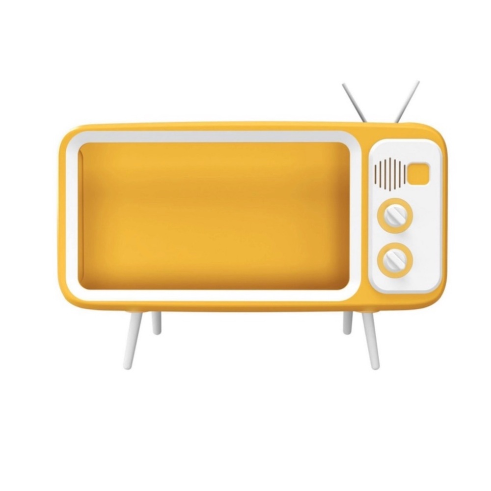 GEMS Retro TV Phone Stand in Mustard Yellow
